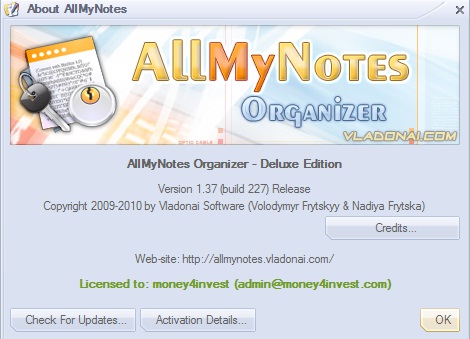 allmynotes free
